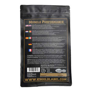 k9 goldlabel muscle performance achterkant 1000gr - Black package_front