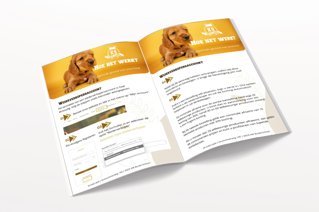 Informationsbroschüre für Wiederverkäufer von K9 Gold Label